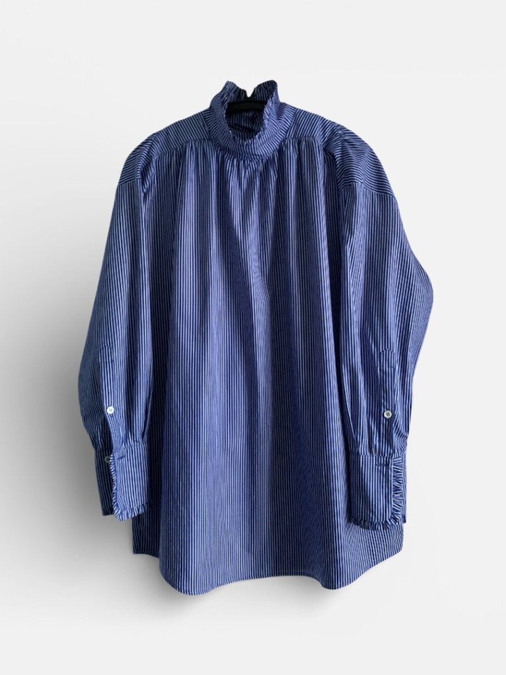 Tela Blue Cotton Prairie Style Fashion Shirt, Size 6
